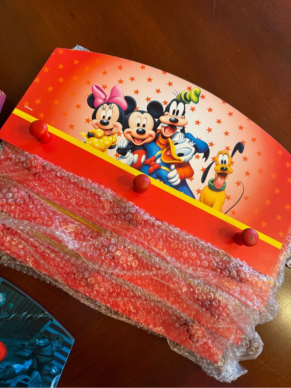 Disney Red & Yellow Mickey & Friends Wall Hook Rack
